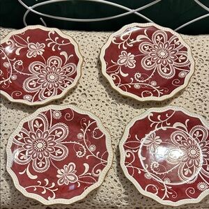 Pier 1 Imports set of 4 Maribeth Ironstone Salad plates